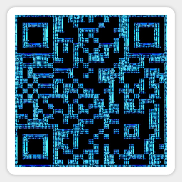 QR Blue Sticker by Tovers